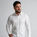 Bela slim fit muška košulja