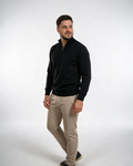 Crni muški džemper sa zipom (half zip)