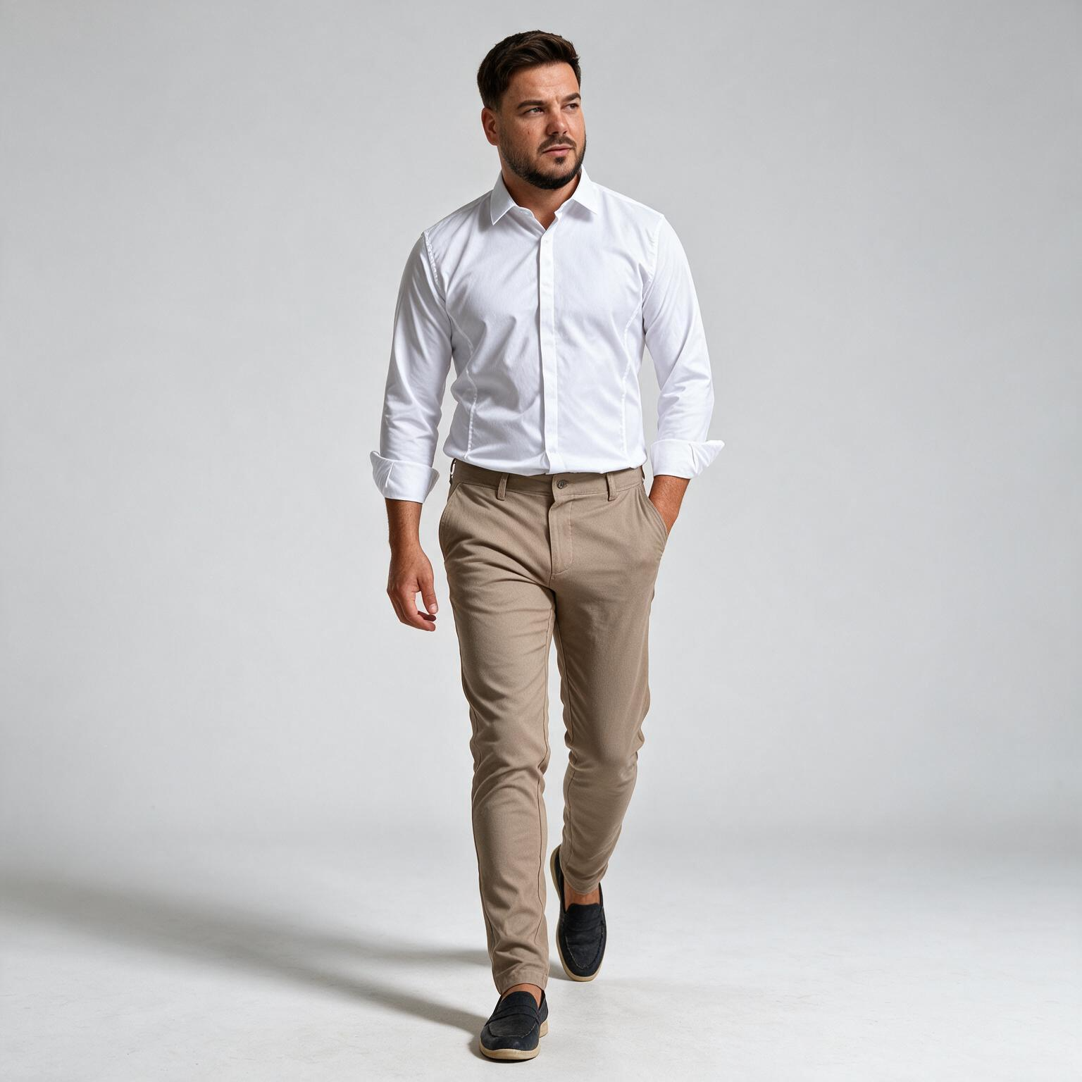 Muške pantalone tamno bež