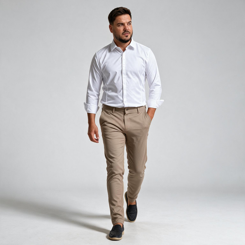 Muške pantalone tamno bež