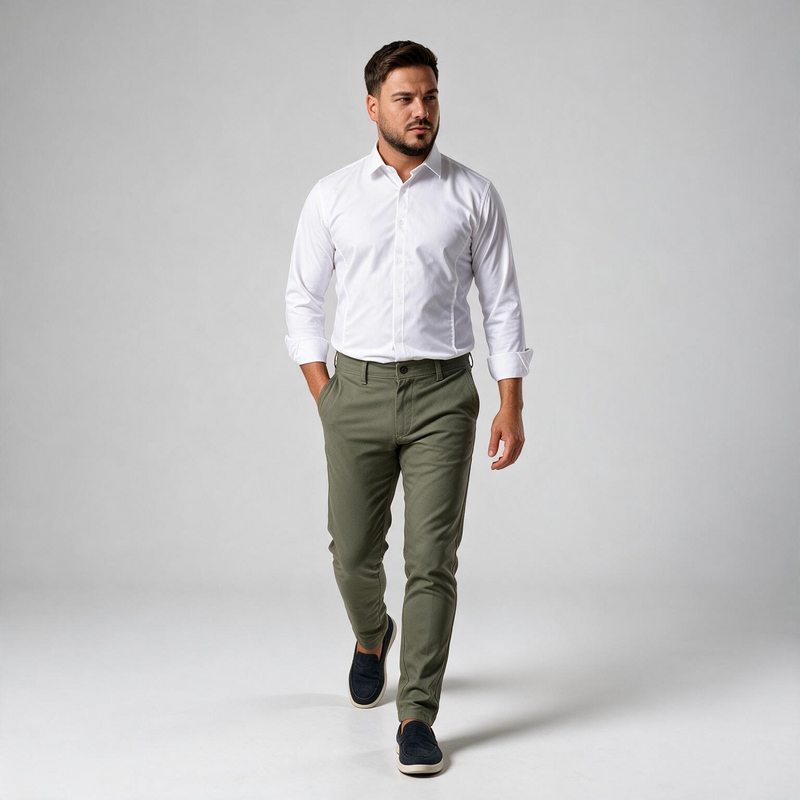 Muške pantalone maslinasto zelene
