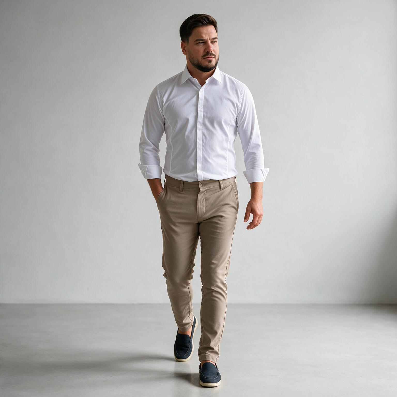 Muške pantalone svetlo bež