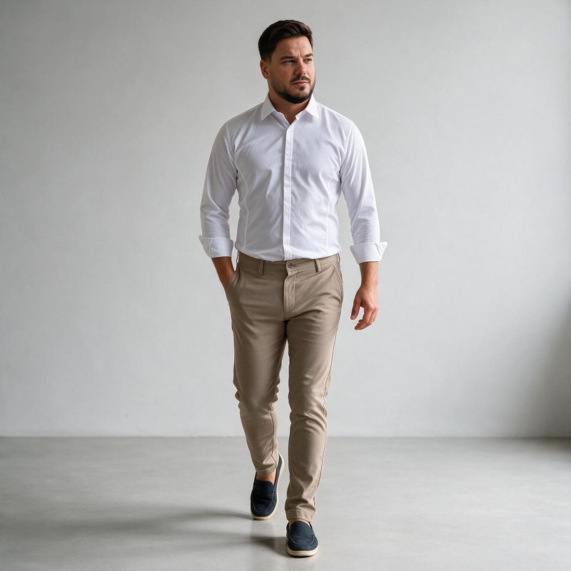 Muške pantalone svetlo bež