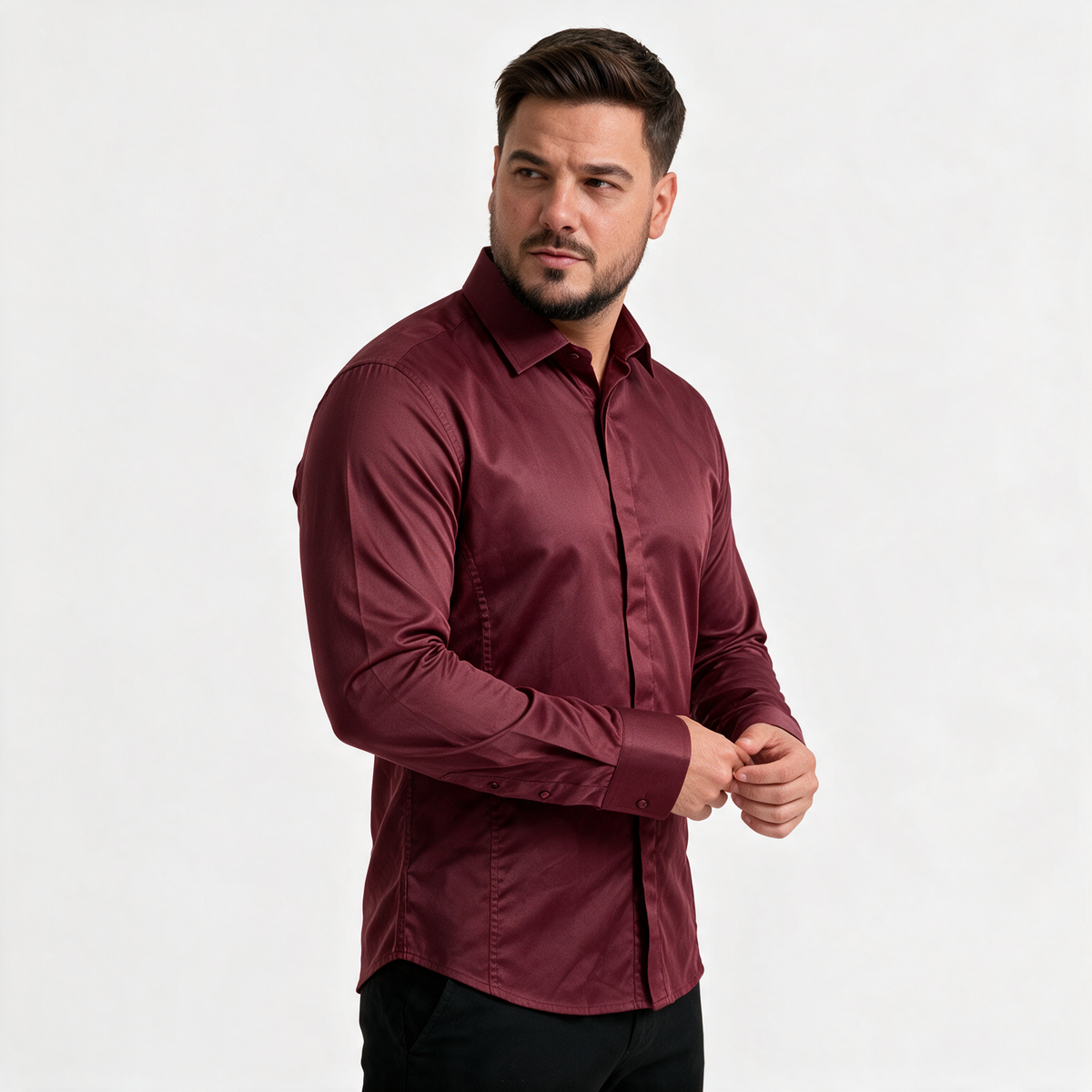 Bordo muška košulja — slika 3