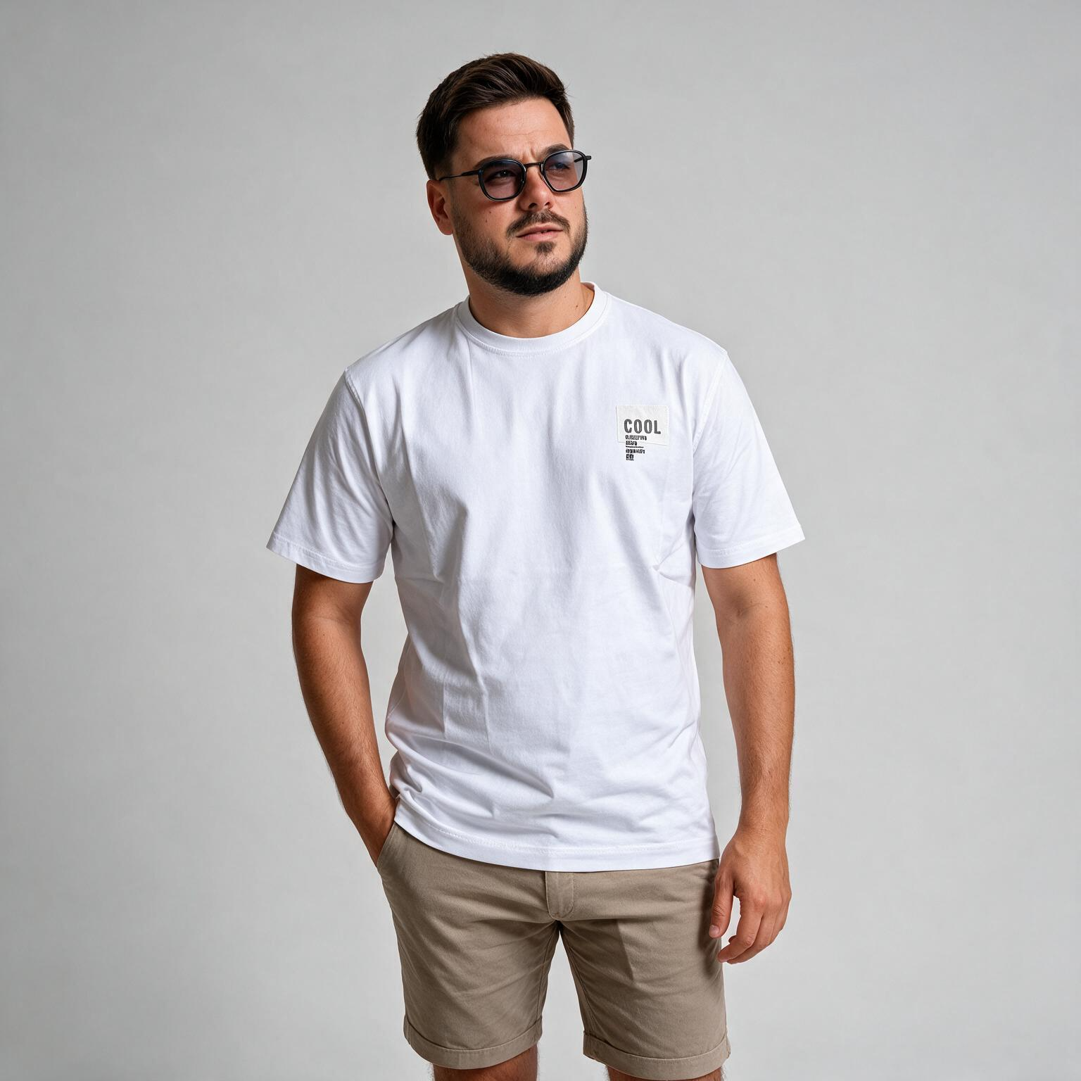 Muška bela COOL majica — slika 2