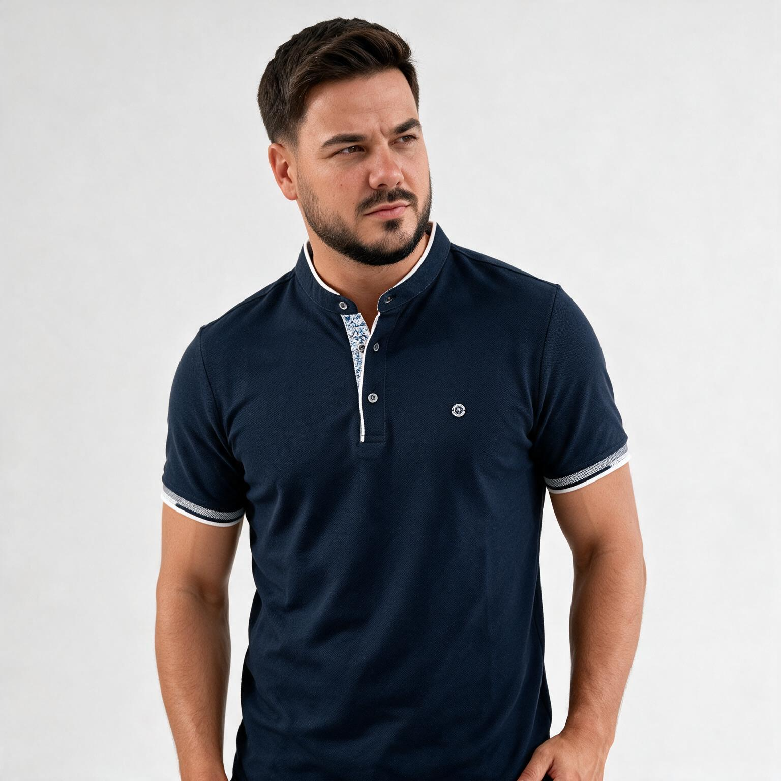 Muška polo teget majica — slika 1