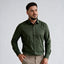 Maslinasto zelena slim fit muška košulja sa diskretnim linijama