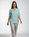 Mint zelena prugasta bluza od viskoze