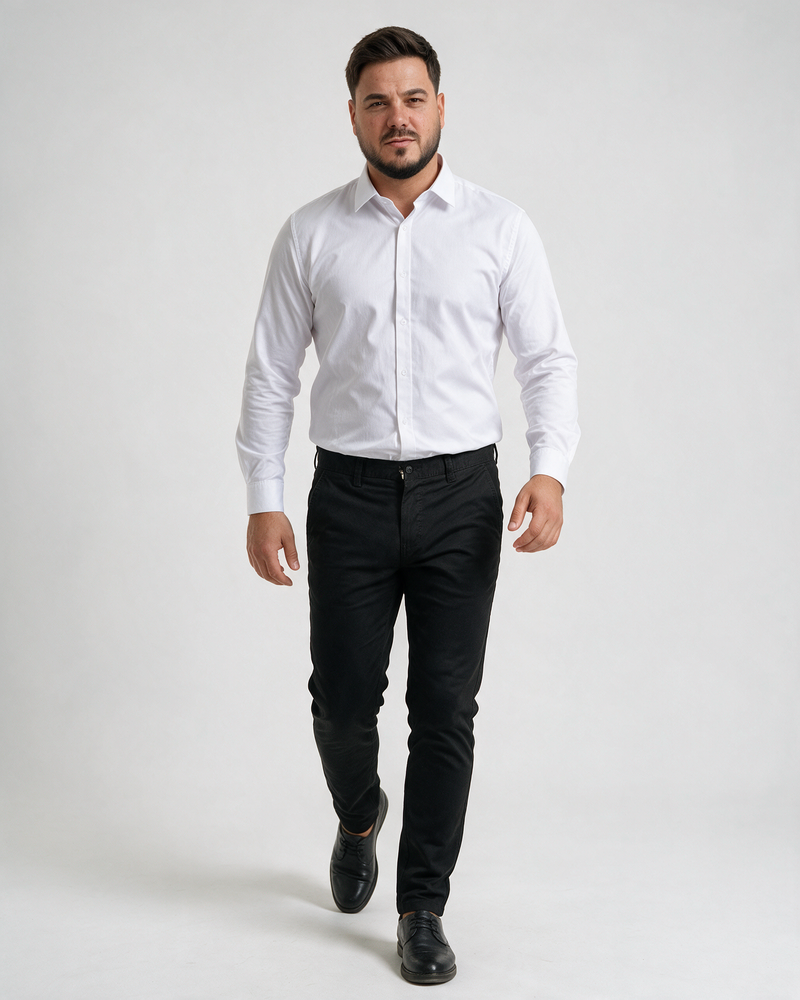 Muške slim fit pantalone crne