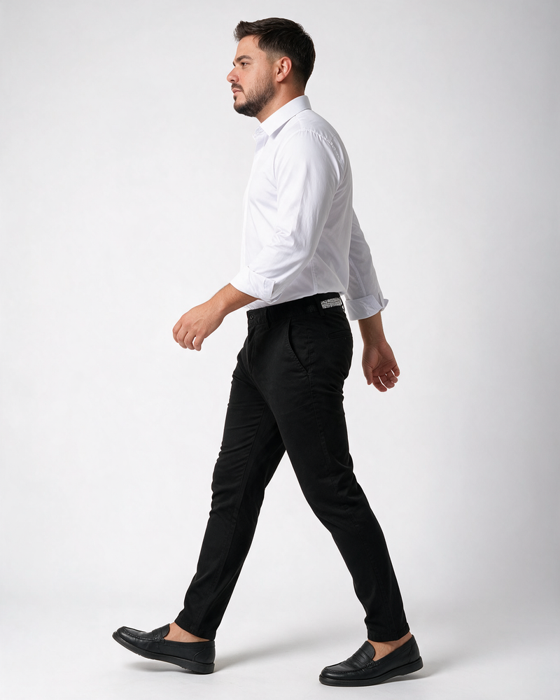 Muške slim fit pantalone crne