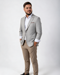 Muški sako svetlo sivi slim fit